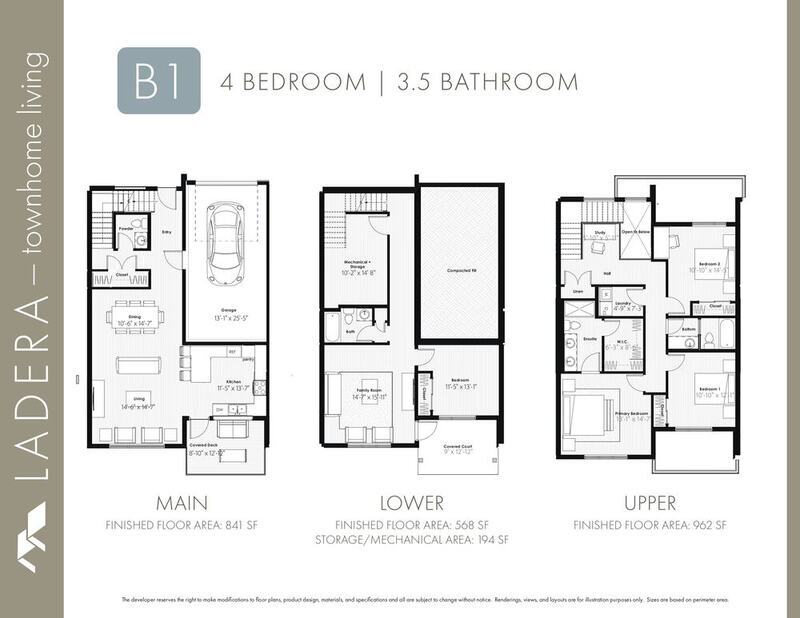 B1 Floor Plan - Ladera Sept 2024 - 4 Bedroom, 3.5 Bathroom